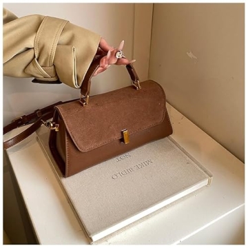 Trendy Suede Bag for Women with Adjustable Strap