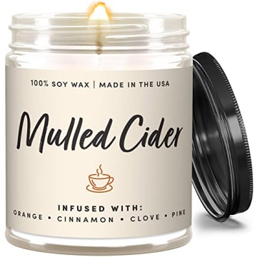 Mulled Cider Pumpkin Spice Candle - Cozy Fall Aromas for Home