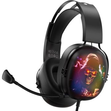 RYR USB Gaming Headset for PC, PS4, PS5, Laptops with RGB, 7.1 Surround Sound