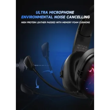 RYR USB Gaming Headset with RGB Lights and 7.1 Surround Sound