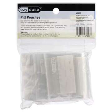 EZY DOSE Disposable Pill, Vitamin, and Medicine Organizer Pouches, Zippered Seal Bags, Pocket Sized and Travel Friendly, Easy to Use, 100 Count, BPA Free