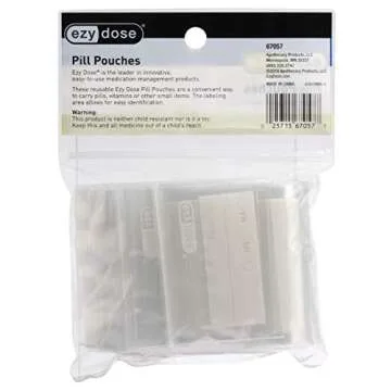 EZY DOSE Disposable Pill, Vitamin, and Medicine Organizer Pouches, Zippered Seal Bags, Pocket Sized and Travel Friendly, Easy to Use, 100 Count, BPA Free