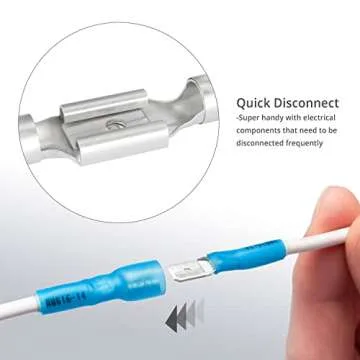 150 PCS Wire Spade Connectors - Quick Disconnect, Heat Shrink
