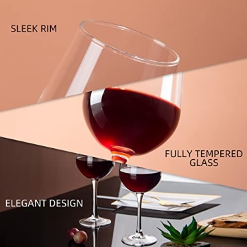 HAKEEMI Wine Glasses Set of 8 Durable 15.5 oz