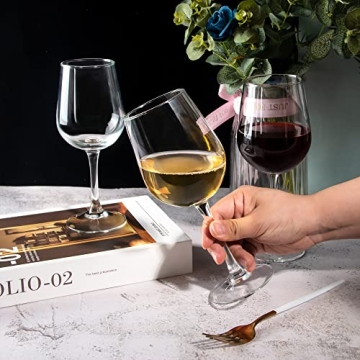 HAKEEMI Wine Glasses Set of 8 Durable 15.5 oz