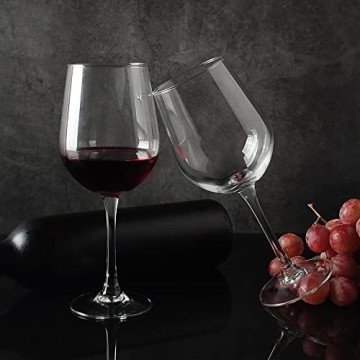 HAKEEMI Wine Glasses Set of 8 Durable 15.5 oz