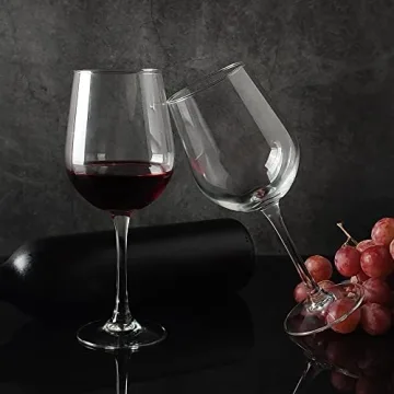 HAKEEMI Wine Glasses Set of 8 Durable 15.5 oz