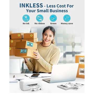 Phomemo Thermal Label Printer, Shipping Label Printer for Mac Windows Chromebook Desktop, Thermal Printer Compatible with Amazon, Ebay, Shopify, Etsy, UPS, FedEx, DHL