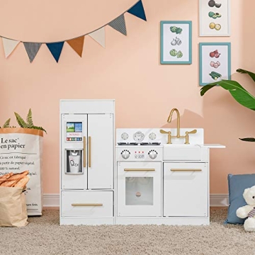 Teamson Kids Little Chef Charlotte Play Kitchen White Gold