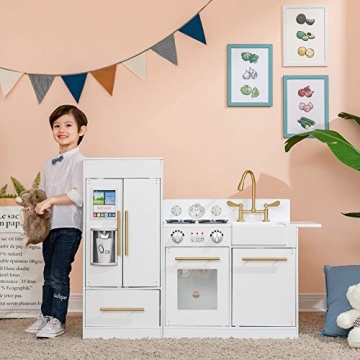 Teamson Kids Little Chef Charlotte Play Kitchen White Gold