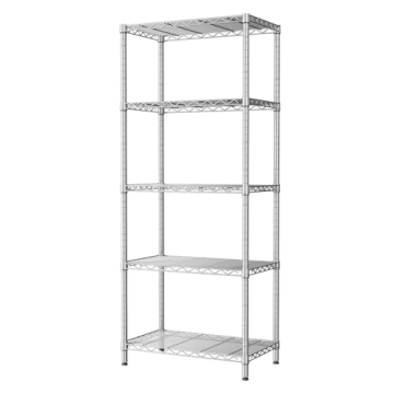 SINGAYE 5-Tier Heavy Duty Storage Shelves - Adjustable, Sturdy Metal Rack for Home & Garage