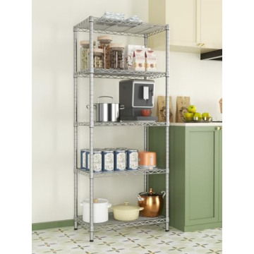 SINGAYE 5-Tier Heavy Duty Adjustable Metal Storage Shelves