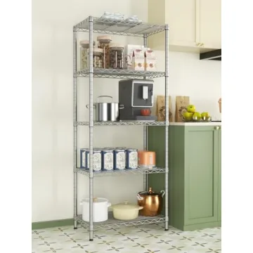 SINGAYE 5-Tier Heavy Duty Adjustable Metal Storage Shelves
