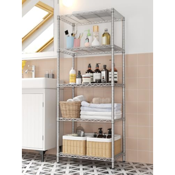 SINGAYE 5-Tier Heavy Duty Adjustable Metal Storage Shelves