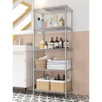 SINGAYE 5-Tier Heavy Duty Adjustable Metal Storage Shelves