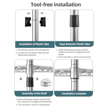 SINGAYE 5-Tier Heavy Duty Adjustable Metal Storage Shelves