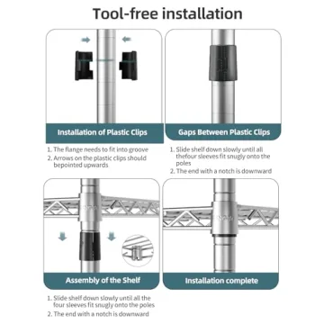 SINGAYE 5-Tier Heavy Duty Adjustable Metal Storage Shelves
