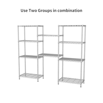 SINGAYE 5-Tier Heavy Duty Adjustable Metal Storage Shelves