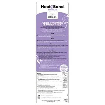 HeatnBond Fusible Fleece Iron-On Interfacing for Crafting