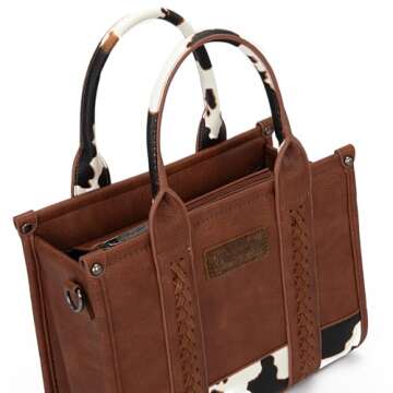 Wrangler Purse for Women Medium Tote Bag Handbags Top-Handle