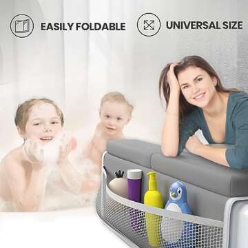 Comfortable Baby Bath Kneeler Set with Pockets for Ease