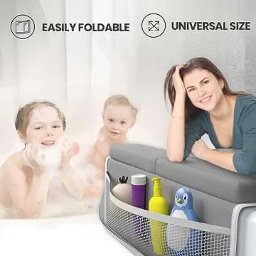 Comfortable Baby Bath Kneeler Set with Pockets for Ease