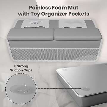 Comfortable Baby Bath Kneeler Set with Pockets for Ease