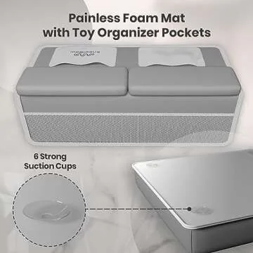 Comfortable Baby Bath Kneeler Set with Pockets for Ease