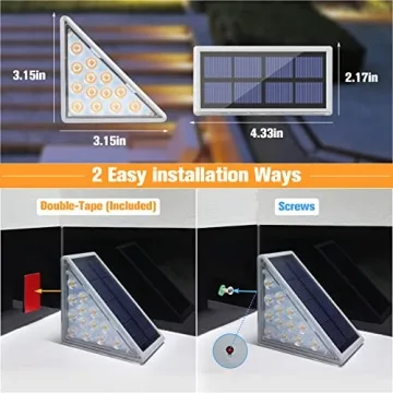 Stylish Waterproof Solar Stair Lights for Home Safety