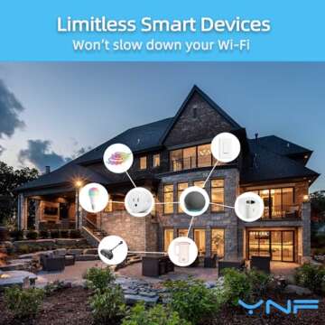 YNF Smart Plug, Simple Setup with One Voice Command, Works with Alexa Only, Remote Control with Timer Function, Bluetooth Mesh Outlet, Alexa Echo Required （4 Pack）