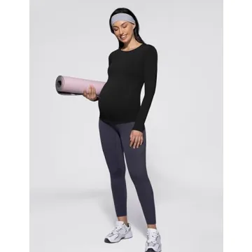 PoshDivah Maternity Long Sleeve Top for Expectant Moms