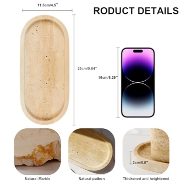 Elegance in Design: WORHE Travertine Stone Tray