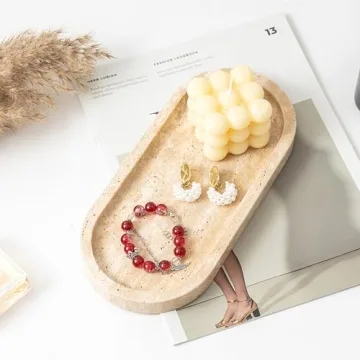 Elegance in Design: WORHE Travertine Stone Tray