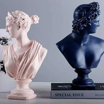 LYFJXX Greek Statue of Diana Goddess, Head Statuees Decoration Home Livingroom Goddess Sculpture Figurin Office Desktop Furnishing Crafts (Venus)…