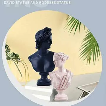 LYFJXX Greek Statue of Diana Goddess, Head Statuees Decoration Home Livingroom Goddess Sculpture Figurin Office Desktop Furnishing Crafts (Venus)…