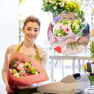 Hotop 30 Pcs Floral Card Holder Pick Metal Wire Flower Place Card Holder Stick 13.4 In Picture Photo Memo Holder Gold Round Floral Gift Stick Clip for Centerpiece Table Wedding Baby Shower Party Favor