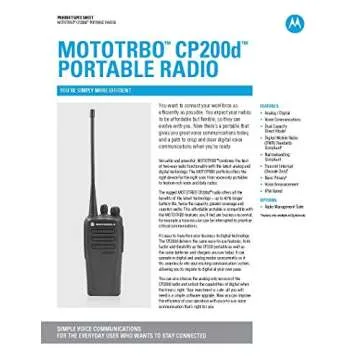 Motorola CP200d UHF Two Way Radios - Communication Made Easy