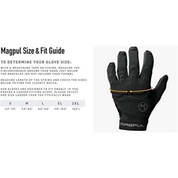 Magpul Patrol Glove 2.0 Lightweight Tactical Leather Gloves, Black, X-Large