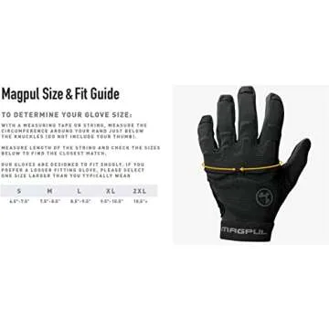 Magpul Patrol Glove 2.0 Lightweight Tactical Leather Gloves, Black, X-Large