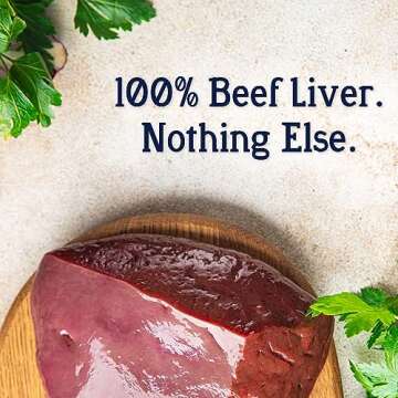 Stewart Freeze Dried Dog Treats, Beef Liver, Healthy, Natural, Single Ingredient, Grain Free Dog Treat, Liver Treats for Dogs, 14 Ounces, Resealable Tub