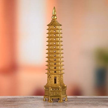 BRASSTAR Brass Feng Shui Wenchang Pagoda for Success