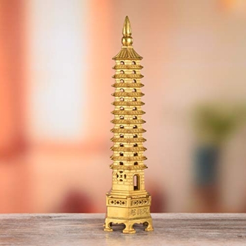 BRASSTAR Brass Feng Shui Wenchang Pagoda for Success