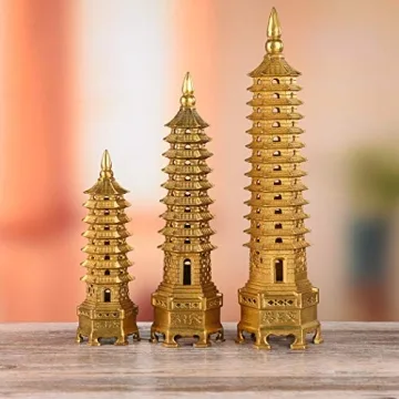BRASSTAR Brass Feng Shui Wenchang Pagoda for Success