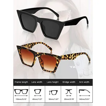 Trendy Vintage Square Cat Eye Sunglasses for Everyone