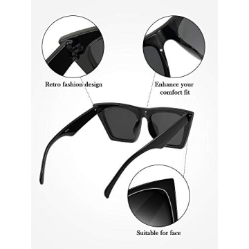 Trendy Vintage Square Cat Eye Sunglasses for Everyone