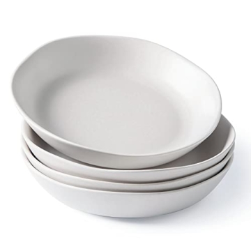 AmorArc 9.75'' Ceramic Pasta Bowls Set of 4 - Elegant & Durable