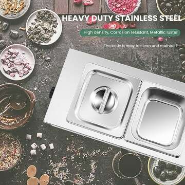 Huanyu 2-Pot Chocolate Melter 6.6LBs Electric Fondue Machine