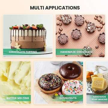 Huanyu 2-Pot Chocolate Melter 6.6LBs Electric Fondue Machine