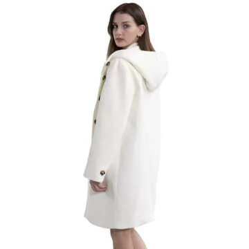 Stylish SAUKOLE Womens Wool Blend Pea Coat for Winter