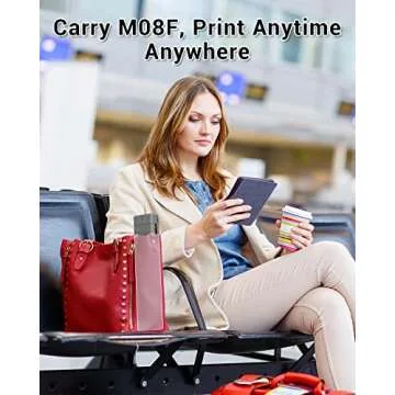 Phomemo M08F Portable Printers Wireless for Travel, Thermal Printer Support 8.5" X 11" US Letter, Bluetooth Inkless Printer Compatible with iOS, Android, Laptop for Travel, Office, Home